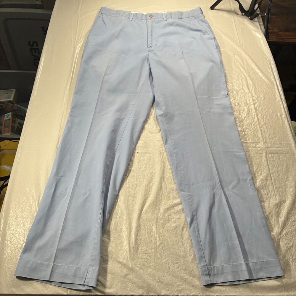 VTG 90s Polo Ralph Lauren Light Blue Pleated Pants Men Size 36x34 (36x33)
